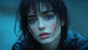 Rain Girl Wallpaper | Portrait Wallpaper | Aesthetic Wallpaper | 4k