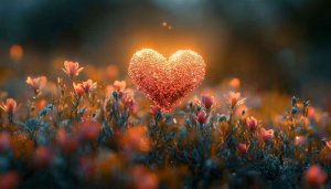 Heart Wallpaper: Love, Flowers, Romantic, Valentine's Day, Desktop, 4k