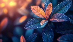 Dew Drops Leaf Wallpaper, Nature Background, 4k Wallpaper for desktop