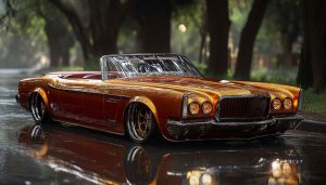 Classic Car Wallpaper: Gold Vintage Convertible Car Desktop Backgrounds