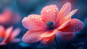 Rain Flower Wallpaper, Nature Wallpaper, 4k Flower Backgrounds for Desktop