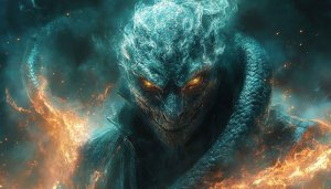 Epic Dragon Serpent Wallpaper - Fantasy Creature Art 4K