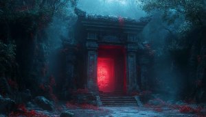 Mystic Forest Gate Wallpaper: Fantasy Landscape Desktop Backgrounds