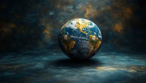 Realistic Earth Globe Wallpaper, 4k Planet Background for Desktop
