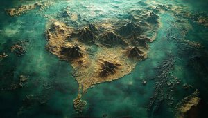 Antique Map Wallpaper, Topographic World Map, 4K Desktop Background