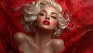 Marilyn Monroe Wallpaper, Blonde Hair, Red Background, Actress Wallpaper