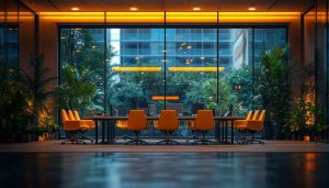 Modern Office Wallpaper, Business Interior, Conference Room, Workspace Backgrounds