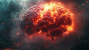 Burning Brain Wallpaper: Fiery Mind, Idea, Creativity, 4k Wallpaper
