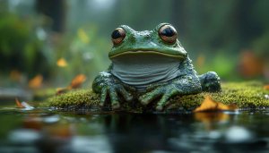 Green Frog Wallpaper | Amphibian Background | Desktop and Mobile