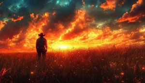 Cowboy Sunset Wallpaper: Western Landscape Backgrounds for Desktop & Mobile