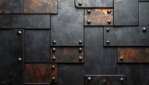 Dark Metal Wall Texture Wallpaper, Metal Panel Wallpapers 4K