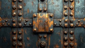Detailed Metal Texture Wallpaper, Dark Rusty Metal Background, 4k