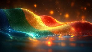 Pride Flag Wallpaper: LGBT Rainbow Wave 4K Desktop Background