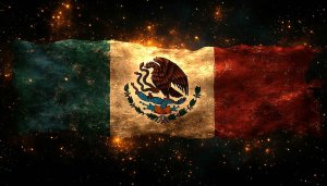 Mexico Flag Wallpaper: Galaxy Background, National Pride, High Resolution