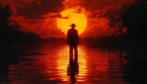 Red Dead Redemption 2 Wallpaper - Cowboy Sunset 4K Wallpaper