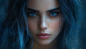Mystical Woman Portrait Wallpaper, Blue Eyes 4k Wallpaper