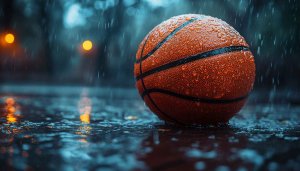 Basketball Wallpaper: Wet, Rainy, Sports, 4k Wallpaper for Desktop