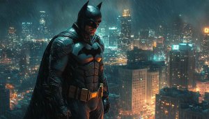 Batman Wallpaper: Gotham City, Superhero, Night Cityscape, 4K Wallpaper