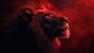 Red Lion Wallpaper: Majestic Animal Portrait for Desktop & Mobile