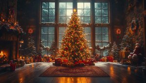Christmas Tree Wallpaper, Holiday Wallpaper, Winter Season Wallpaper