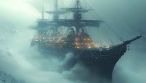Foggy Ship Wallpaper: Pirate Ship Wallpaper, Boat Wallpaper for Desktop