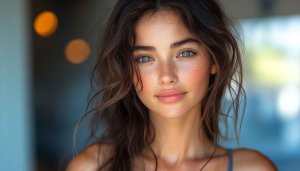 Girl Wallpaper: Beautiful Freckled Woman Portrait - 4k, HD