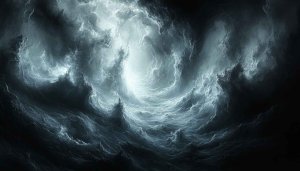 Dramatic Ocean Wave Wallpaper: 4K Resolution Stormy Sea Background