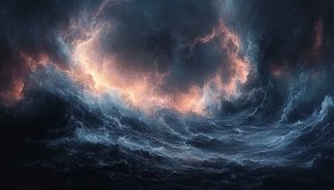 Dramatic Ocean Storm Wallpaper: 4K Sea Waves Landscape Backgrounds