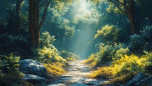 Enchanted Forest Path Wallpaper: Nature Scenery for Desktop & Mobile