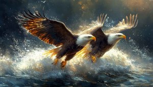 Eagle Wallpaper: Majestic Birds in Flight, 4K Wildlife Art