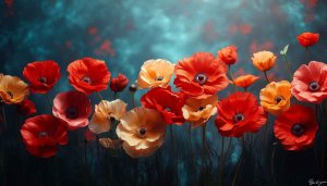 Poppy Flower Wallpaper: Artistic Floral Background for Desktop and Mobile