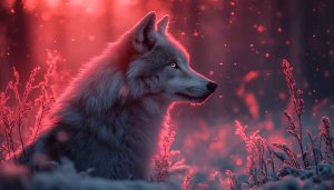 Majestic Wolf Wallpaper: Animal, Winter, Nature, Forest, 4k Wallpaper