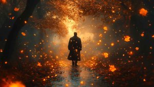 Autumn Walk Wallpaper: Fall Scenery 4K Wallpaper for Desktop