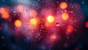 Rainy Night Bokeh Lights Wallpaper For Mobile and Desktop