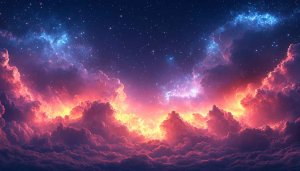 Stunning Galaxy Wallpaper: Space, Stars, Clouds, 4K, Desktop Background