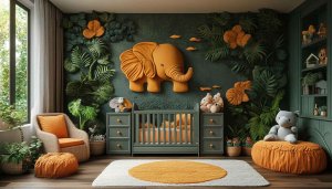 Jungle Room Wallpaper: Cute Animal Nursery 4K Wallpaper for Desktop
