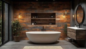 Rustic Bathroom Wallpaper: Modern Interior Design 4k Wallpaper for Desktop