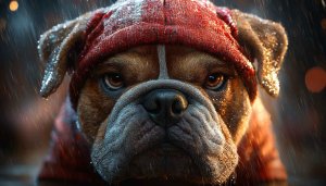 Bulldog Wallpaper: Dog Wallpaper, Animal Wallpaper, Rainy day wallpaper
