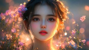 Aesthetic Girl Wallpaper, Dreamy Portrait, Romantic Theme Wallpaper, 4k