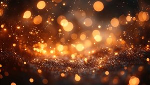 Sparkle Bokeh Wallpaper, Glitter Background, Festive Backdrop, Golden Bokeh