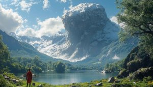 Mountain Lake Wallpaper, Nature Scenery Wallpaper, Landscape Wallpaper 4K