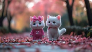 Cute Cat Wallpaper, Cartoon Cat Background, Animal Wallpaper for Desktop