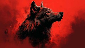 Red Wolf Wallpaper: Animal, Dark, Artistic, 4k, Desktop Background