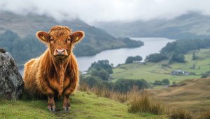 Highland Cow Wallpaper for Desktop Backgrounds, 4k Available