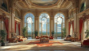 Luxury Interior Wallpaper, Palace Wallpaper, Room Wallpaper, Elegant Decor