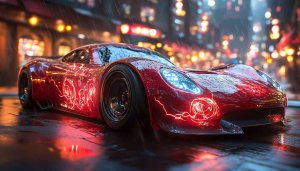 Red Sports Car Wallpaper, Neon Car Wallpaper, Car 4k Wallpaper