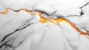 Luxury Marble Texture Wallpaper: White and Gold Veins Abstract Art