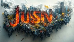 JUSN Cityscape Wallpaper - Abstract, Urban, Lava, Modern Art