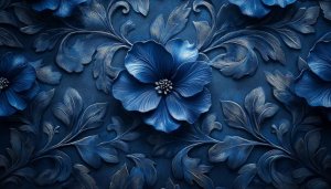Blue Floral Wallpaper: Artistic Flower Backgrounds for Desktop and Mobile