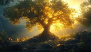 Golden Tree Wallpaper: Nature 4K Wallpaper for Desktop, Mobile
